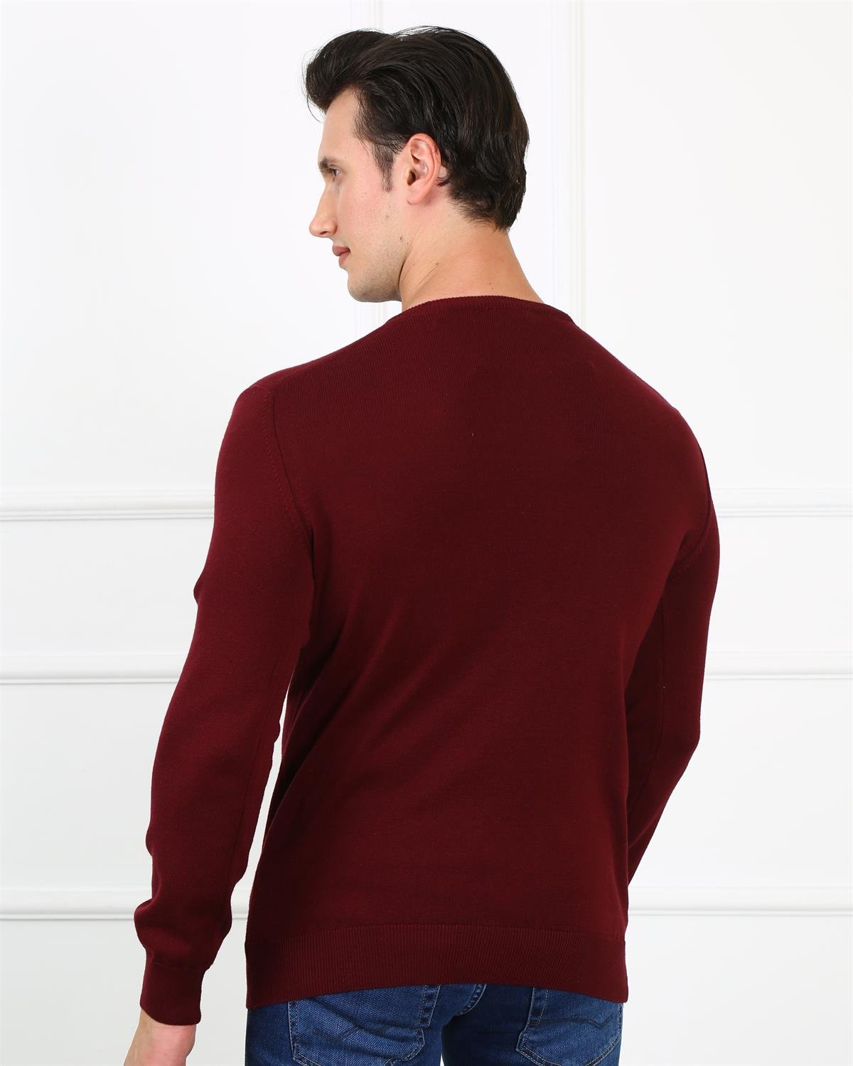Erkek Slim Fit Trıko Et 3621 K.BORDOErkek Slim Fit Trıko Et 3621 K.BORDO