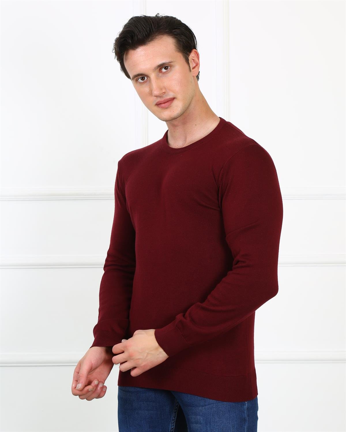 Erkek Slim Fit Trıko Et 3621 K.BORDOErkek Slim Fit Trıko Et 3621 K.BORDO