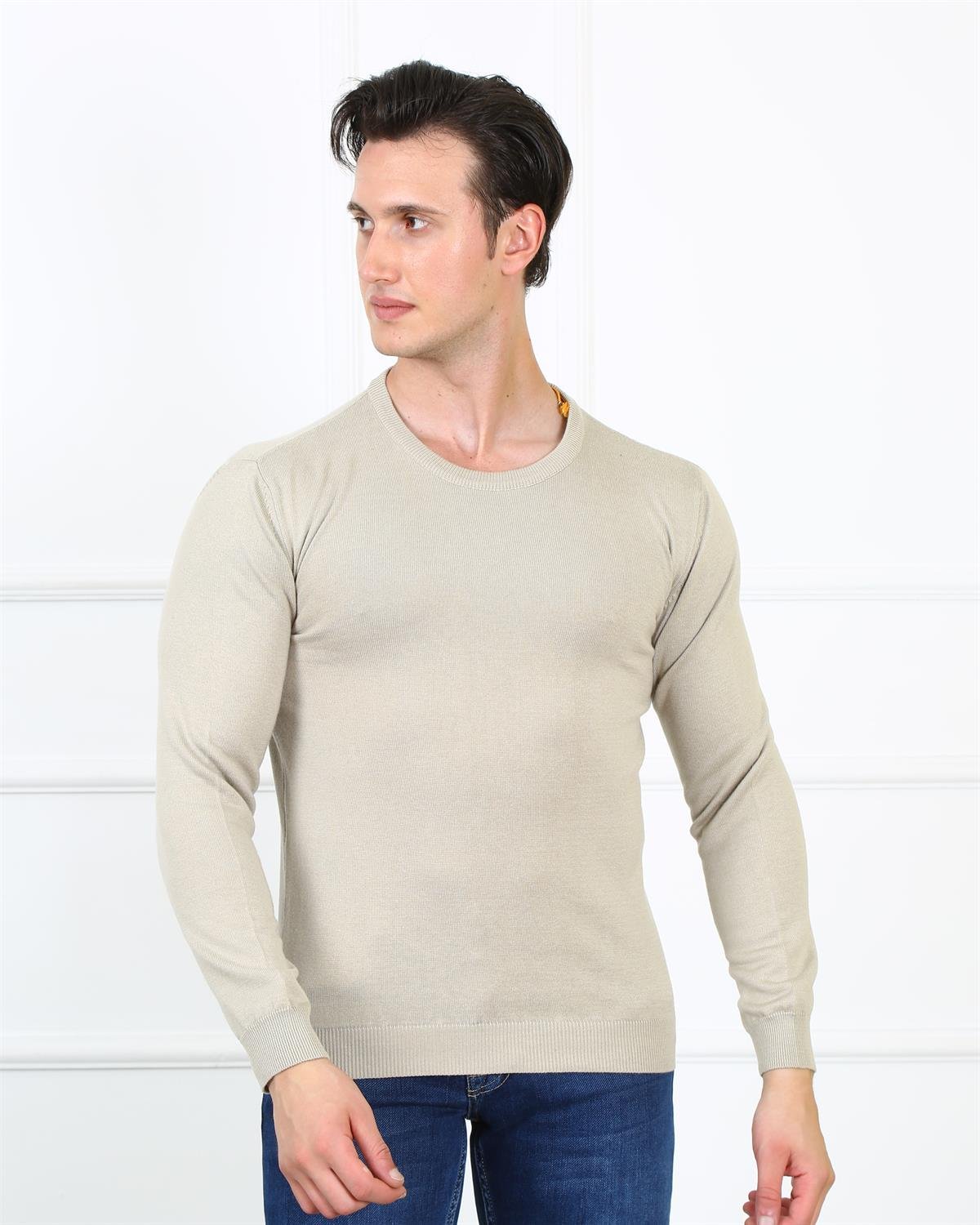 Erkek Slim Fit Trıko Et 3621 (t) BEJErkek Slim Fit Trıko Et 3621 (t) BEJ