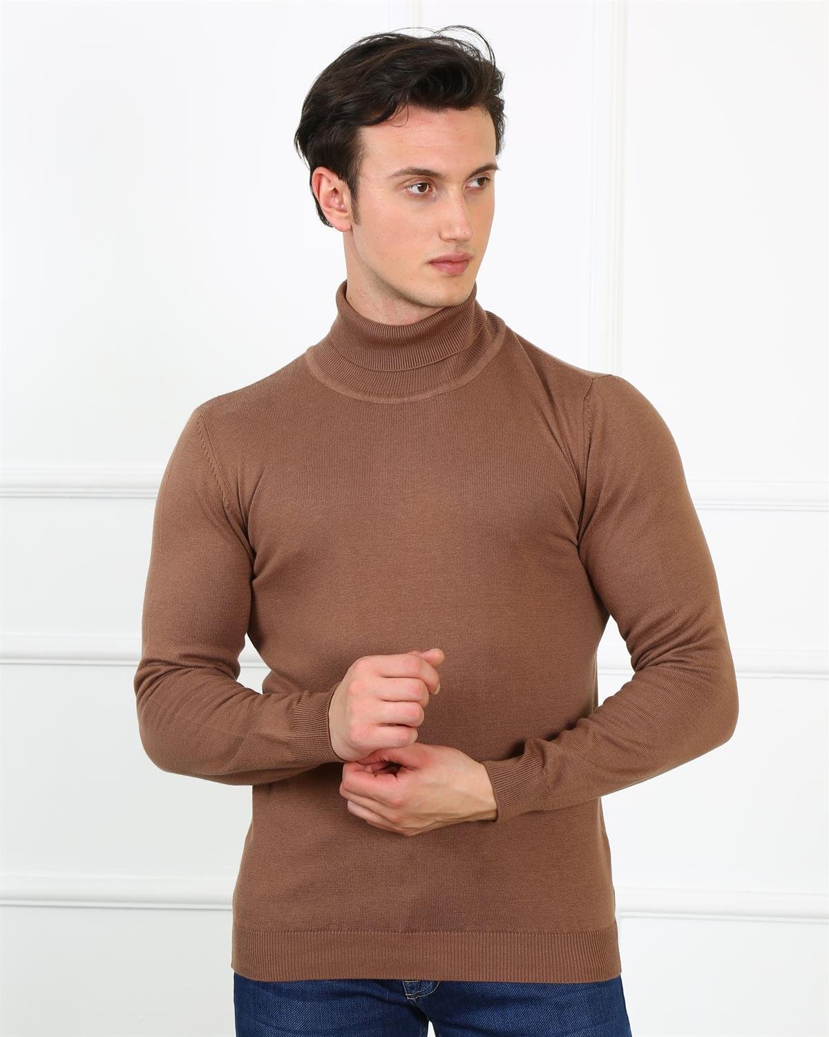 Erkek Slim Fit Trıko Et 3623 (t) KAHVEErkek Slim Fit Trıko Et 3623 (t) KAHVE