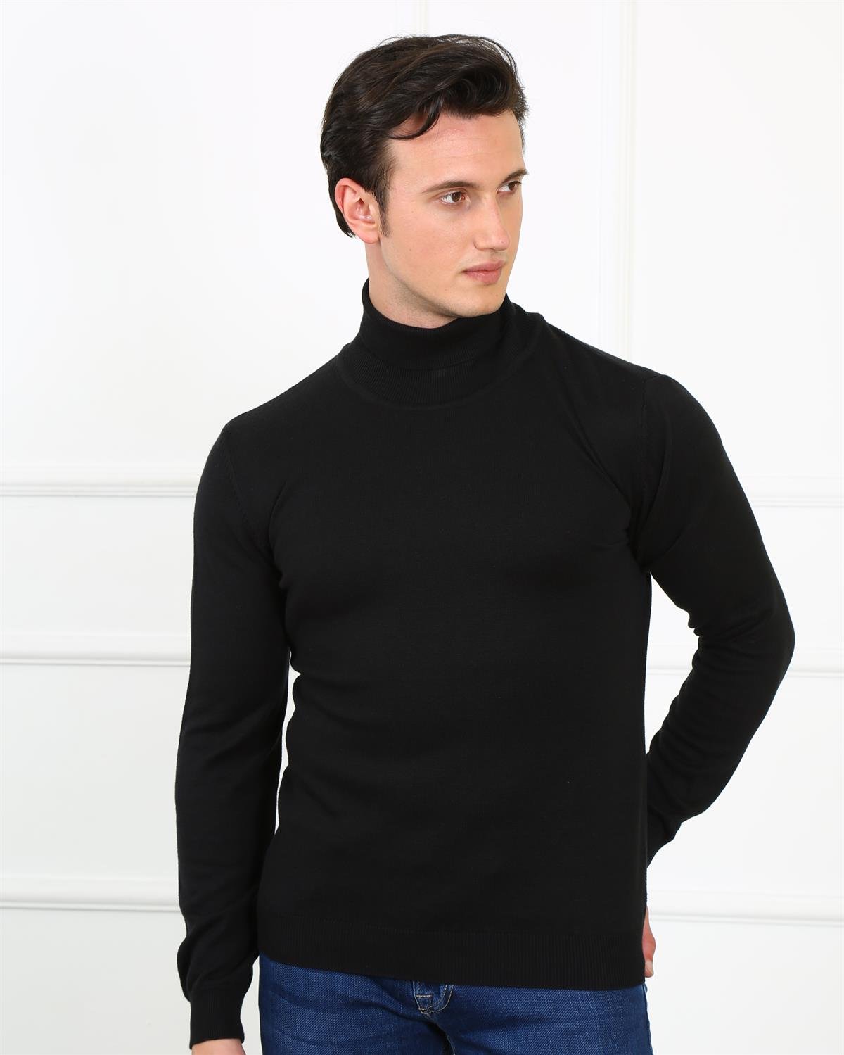 Erkek Slim Fit Trıko Et 3623 (t) SIYAHErkek Slim Fit Trıko Et 3623 (t) SIYAH