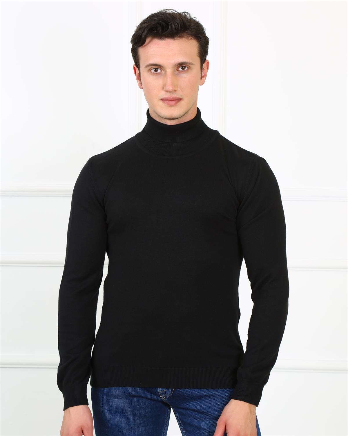 Erkek Slim Fit Trıko Et 3623 (t) SIYAHErkek Slim Fit Trıko Et 3623 (t) SIYAH