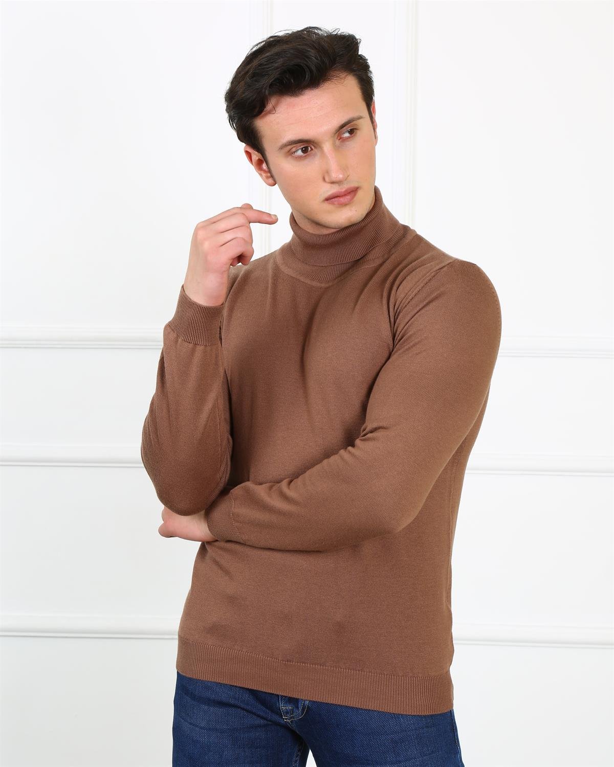Erkek Slim Fit Trıko Et 3623 (t) KAHVEErkek Slim Fit Trıko Et 3623 (t) KAHVE