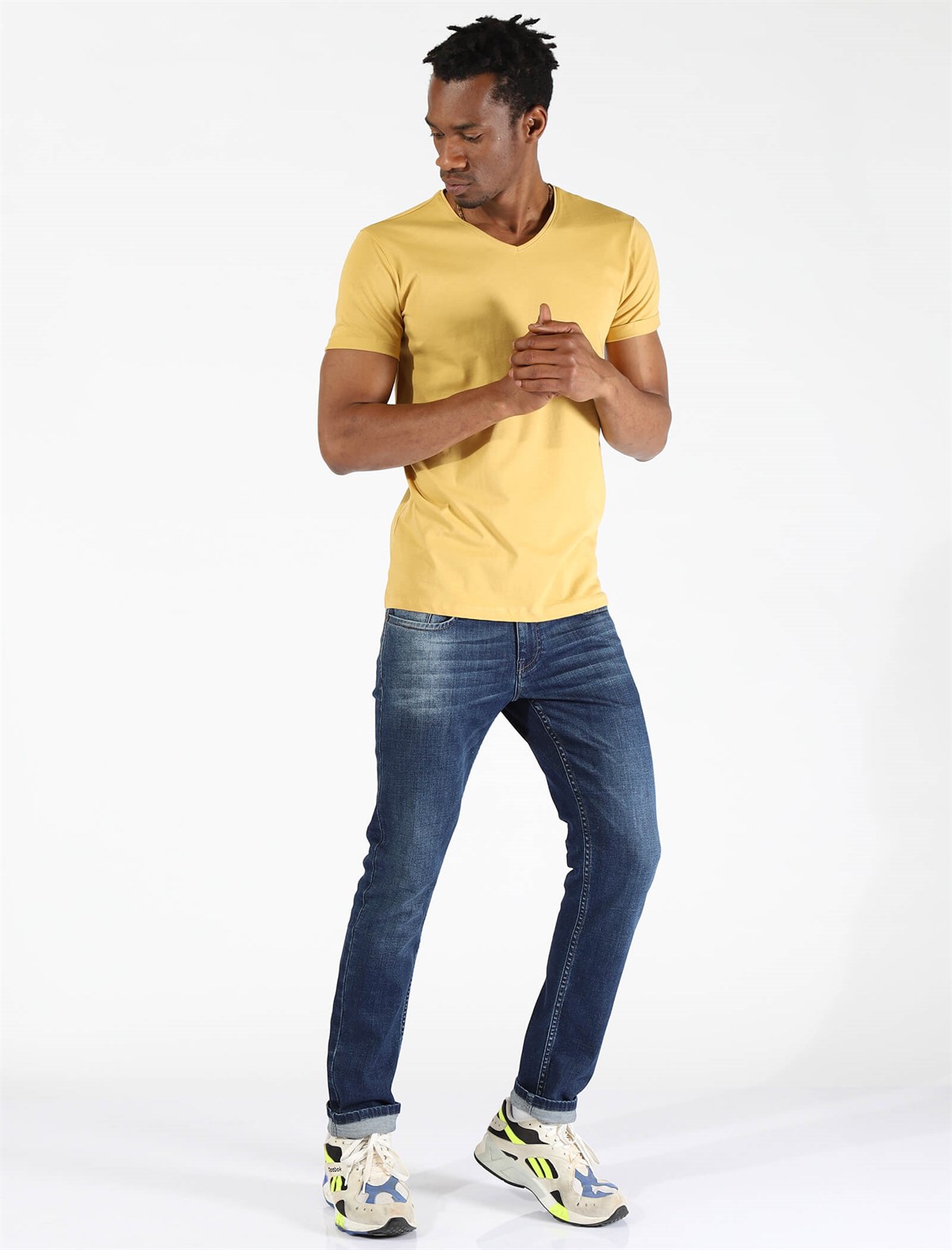 Erkek Slim Fit   Tshırt Ets 1827 SAFRANErkek Slim Fit   Tshırt Ets 1827 SAFRAN