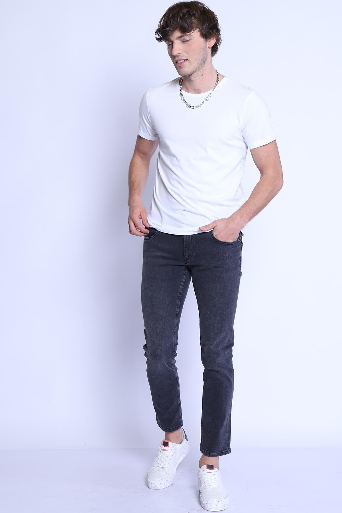 Erkek Slim Fit   Tshirt Ets 1828 BEYAZErkek Slim Fit   Tshirt Ets 1828 BEYAZ