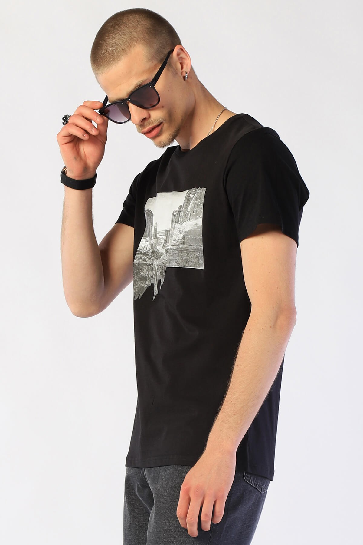 Erkek Slim Fit   Tshirt Ets 2031 SIYAHErkek Slim Fit   Tshirt Ets 2031 SIYAH