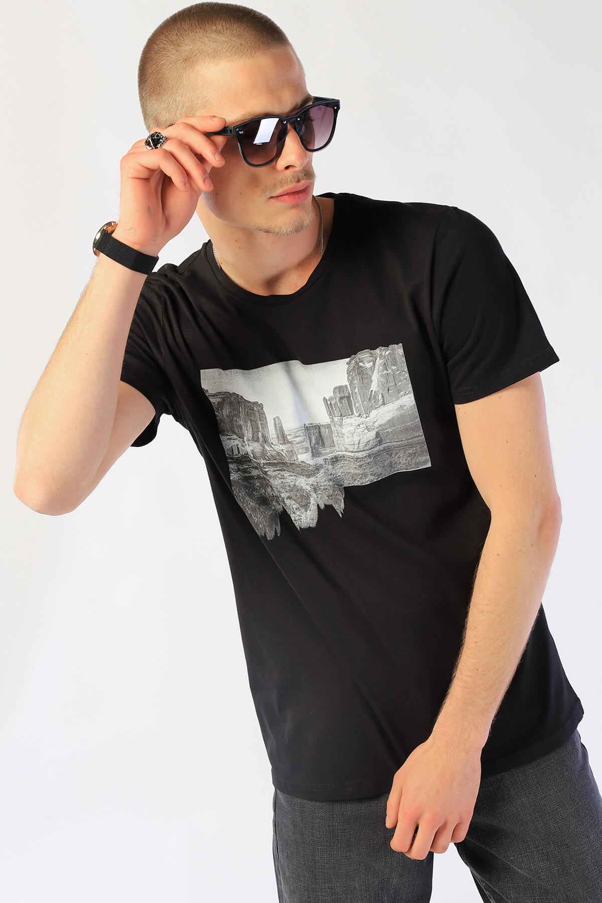 Erkek Slim Fit   Tshirt Ets 2031 SIYAHErkek Slim Fit   Tshirt Ets 2031 SIYAH