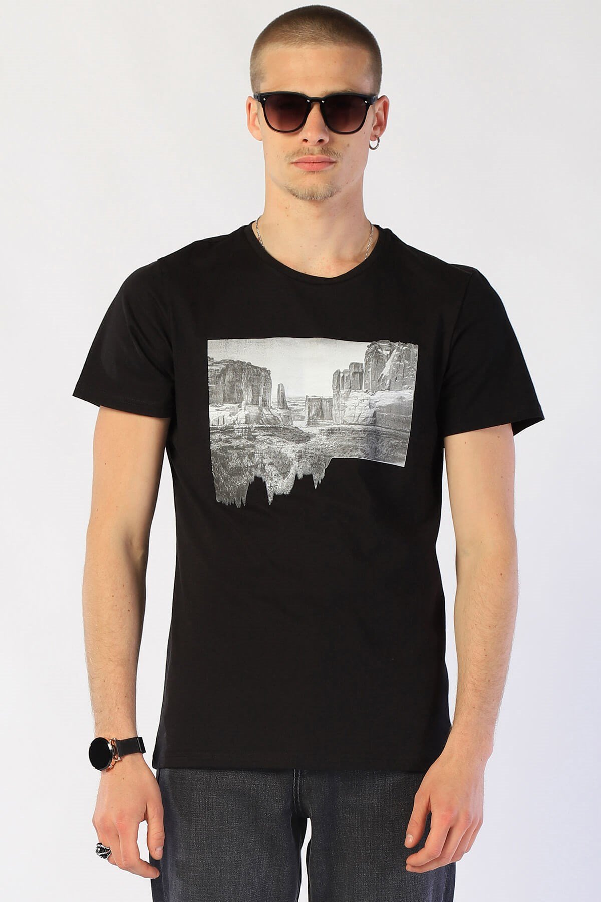 Erkek Slim Fit   Tshirt Ets 2031 SIYAHErkek Slim Fit   Tshirt Ets 2031 SIYAH