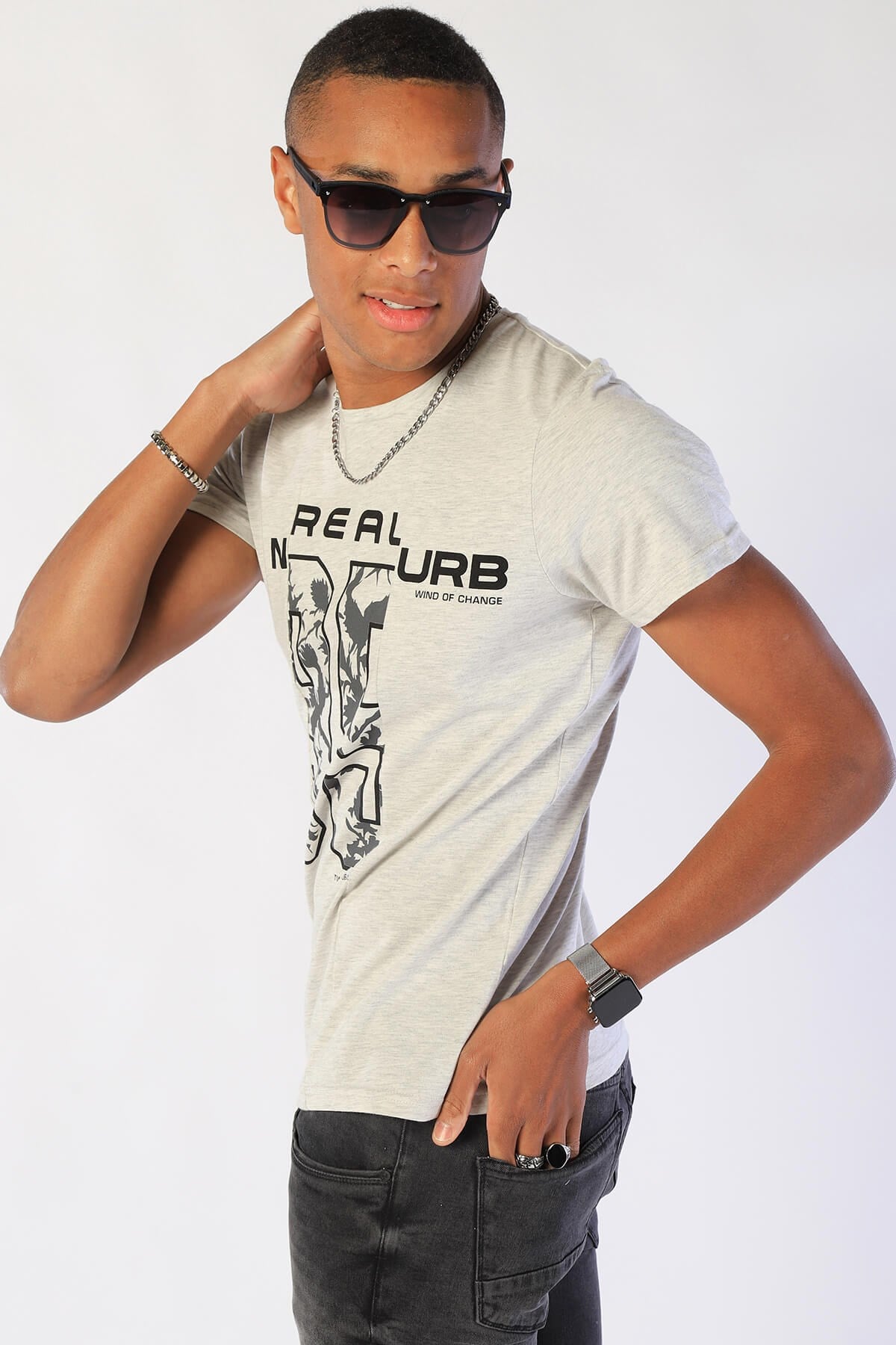 Erkek Slim Fit   Tshirt Ets 2034 KAR MELANJErkek Slim Fit   Tshirt Ets 2034 KAR MELANJ