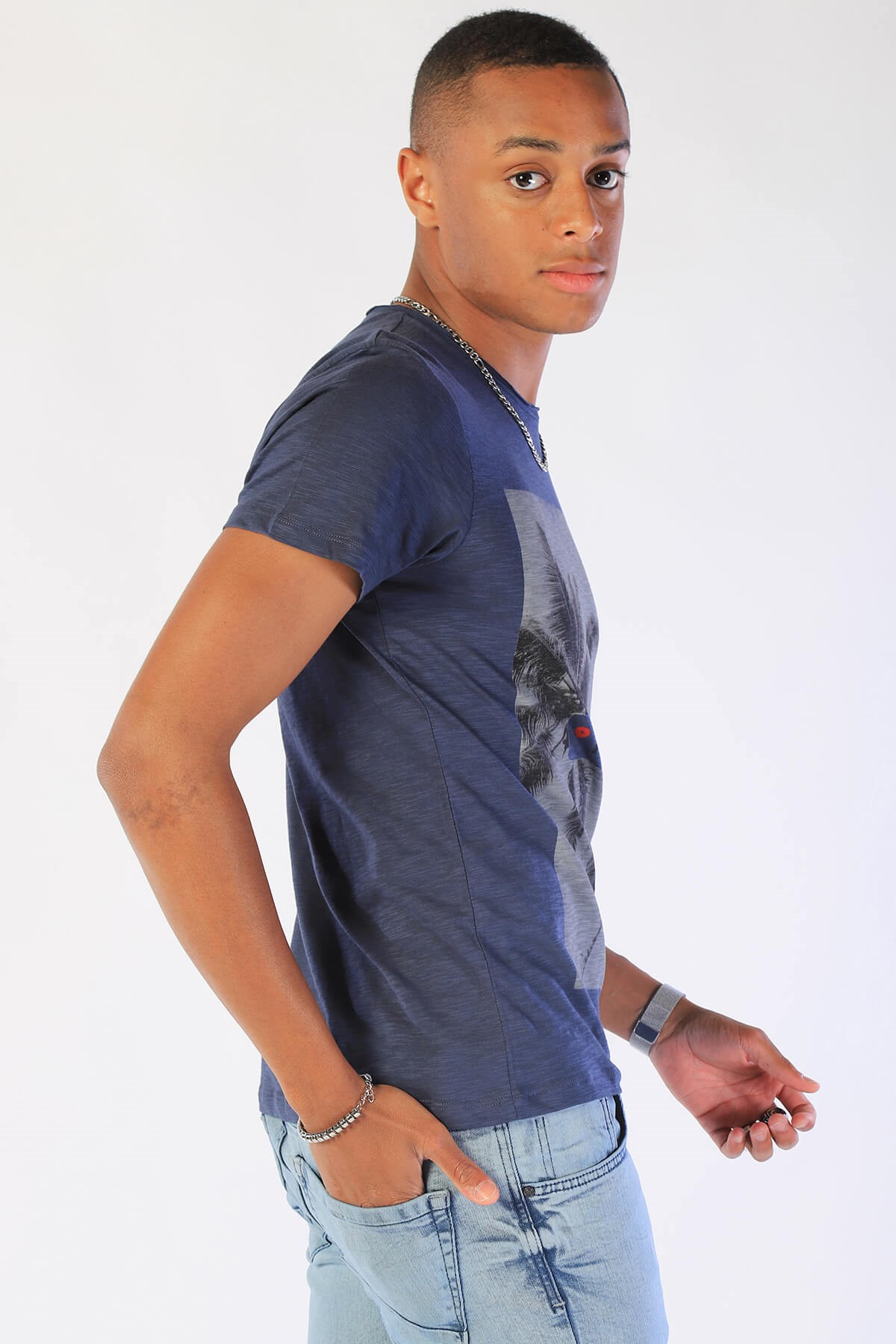 Erkek Slim Fit   Tshirt Ets 2039 INDIGOErkek Slim Fit   Tshirt Ets 2039 INDIGO