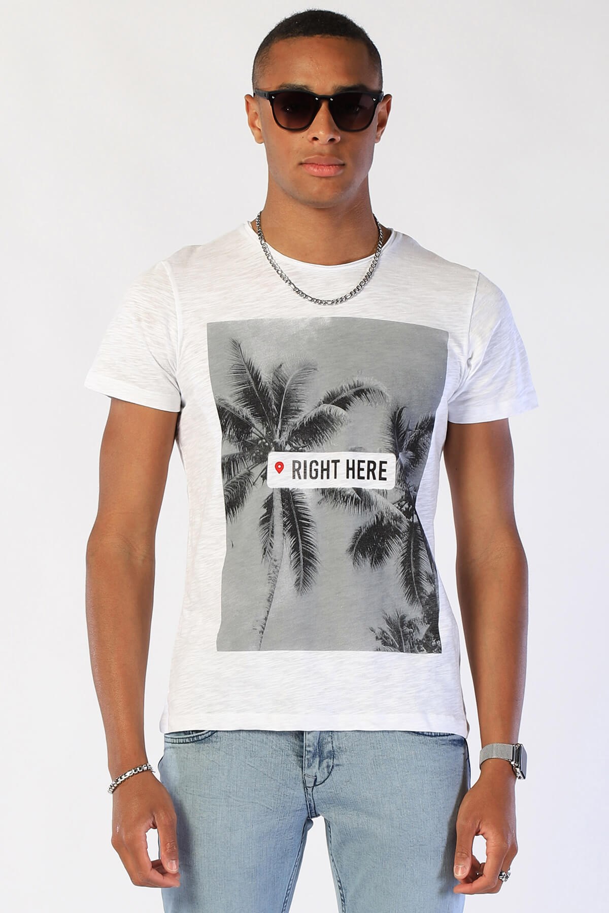 Erkek Slim Fit   Tshirt Ets 2039 BEYAZErkek Slim Fit   Tshirt Ets 2039 BEYAZ