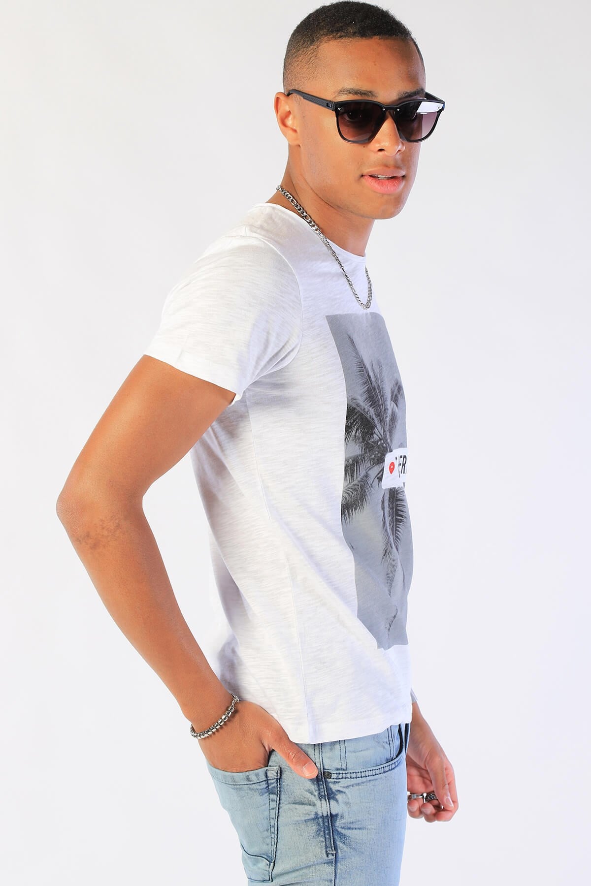 Erkek Slim Fit   Tshirt Ets 2039 BEYAZErkek Slim Fit   Tshirt Ets 2039 BEYAZ