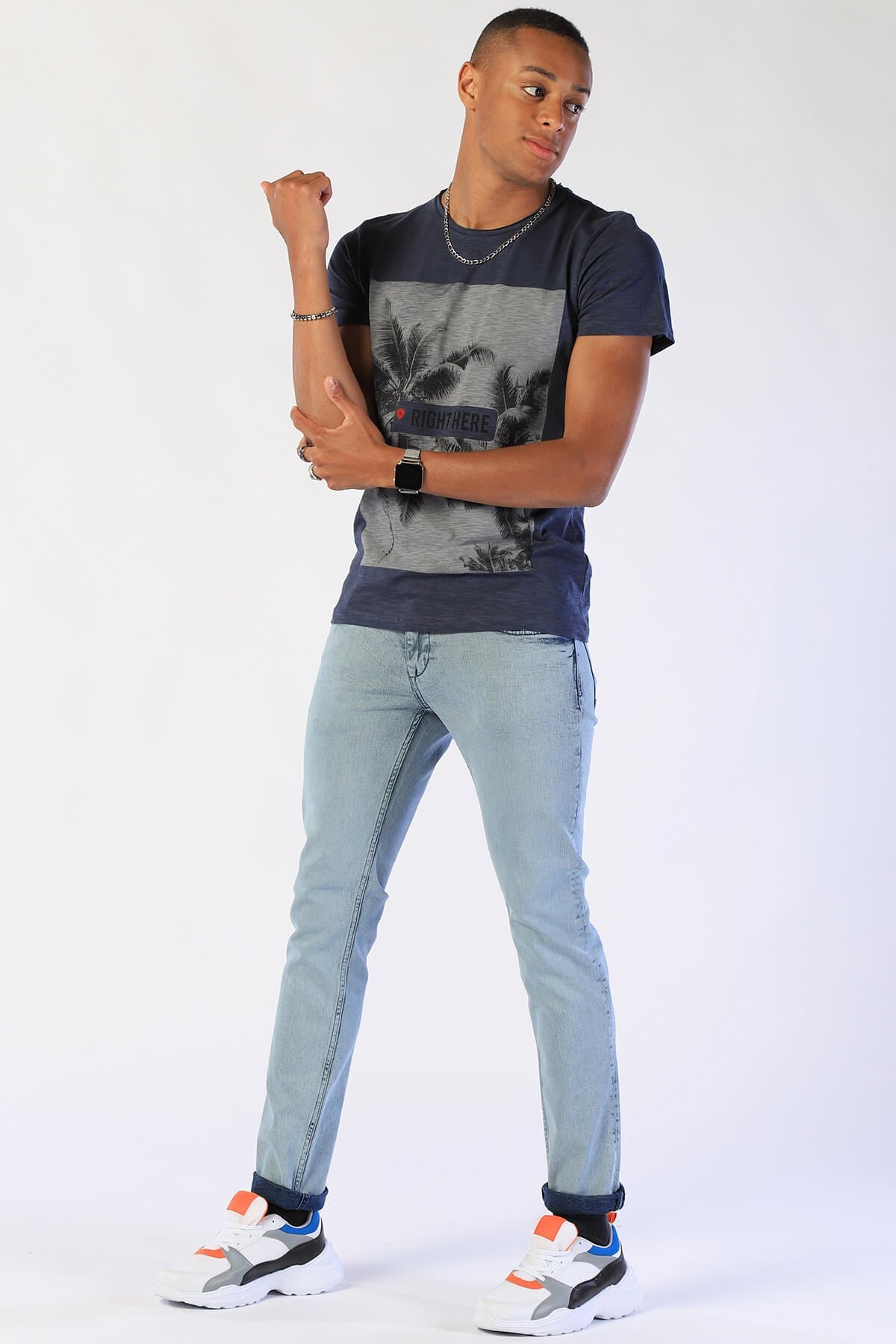 Erkek Slim Fit   Tshirt Ets 2039 INDIGOErkek Slim Fit   Tshirt Ets 2039 INDIGO