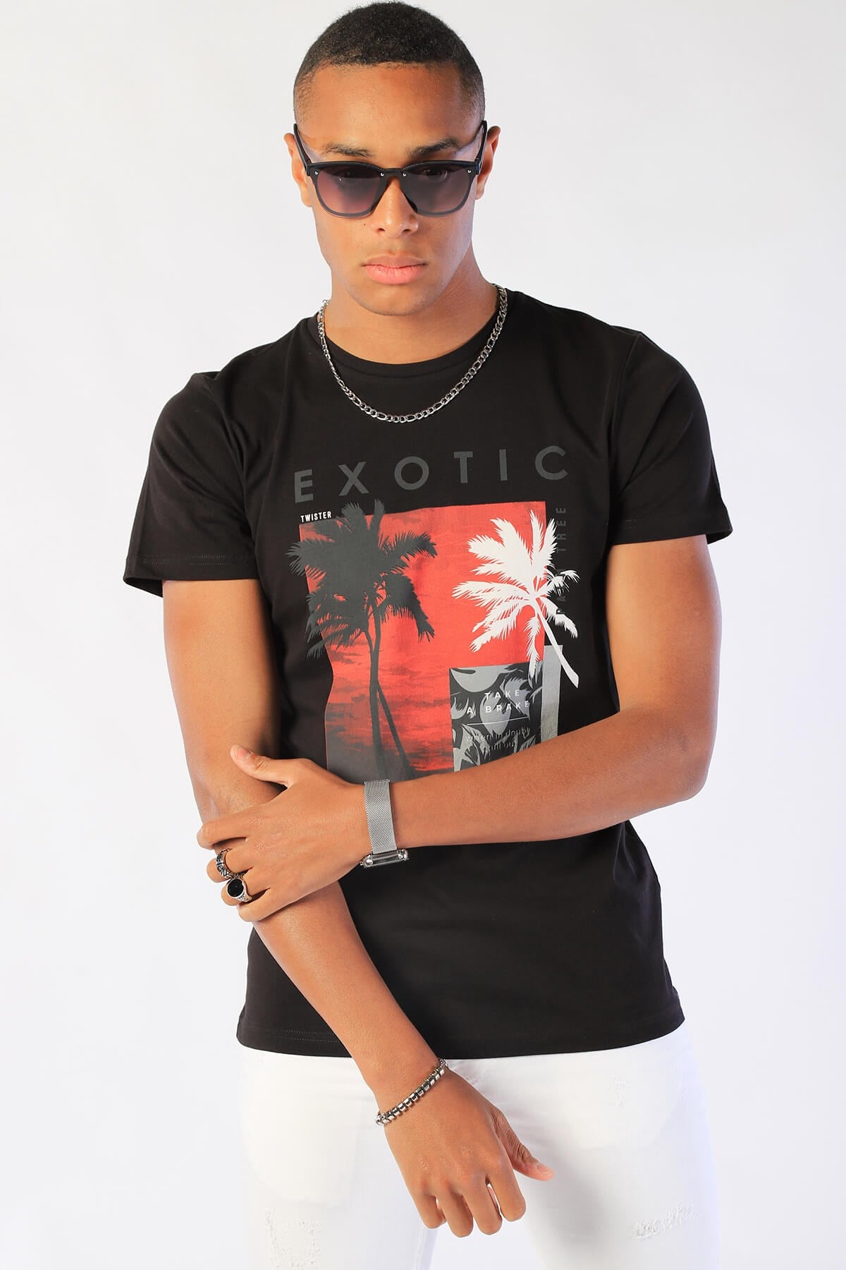 Erkek Slim Fit   Tshirt Ets 2045 SIYAHErkek Slim Fit   Tshirt Ets 2045 SIYAH