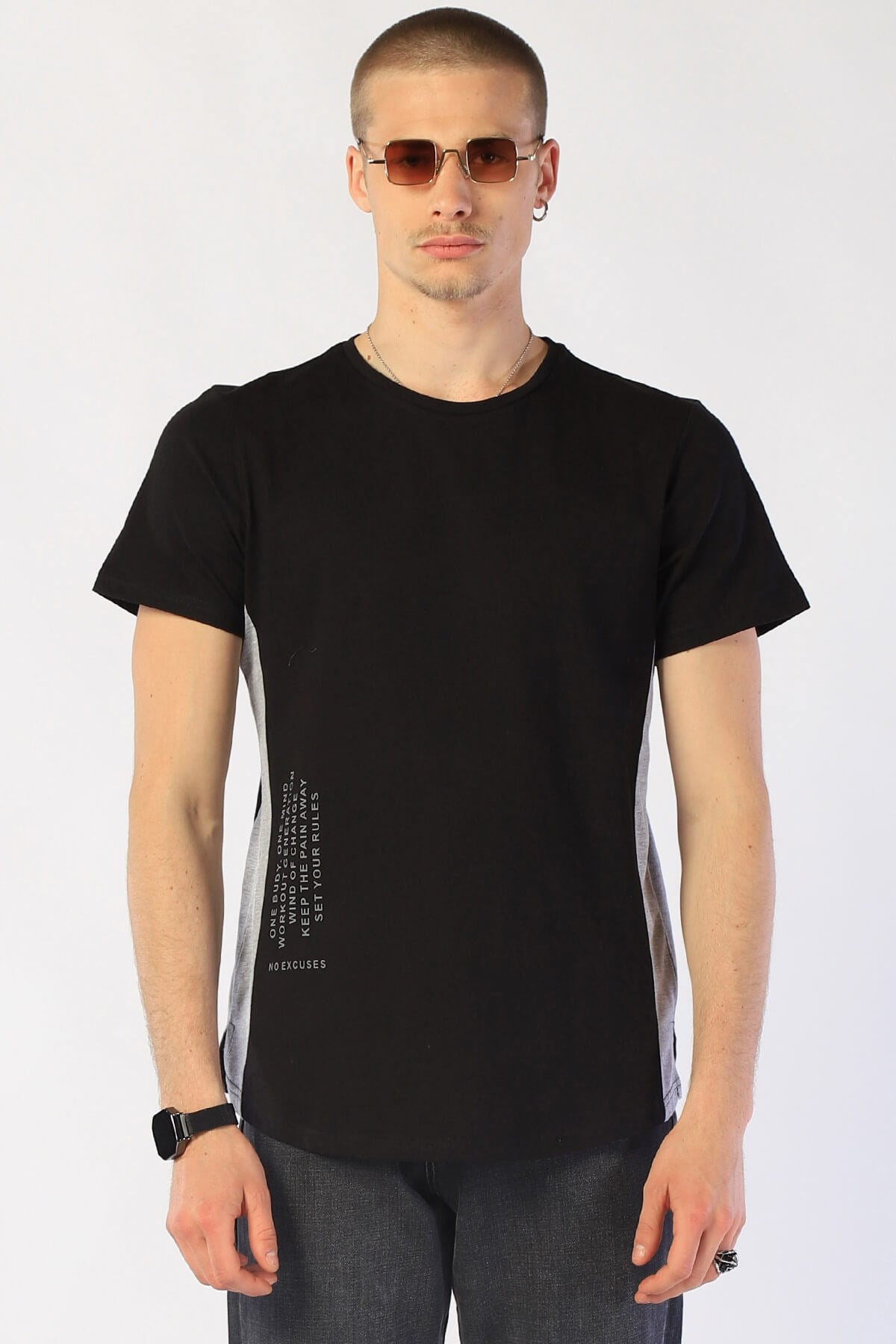 Erkek Slim Fit   Tshirt Ets 2051 SIYAHErkek Slim Fit   Tshirt Ets 2051 SIYAH