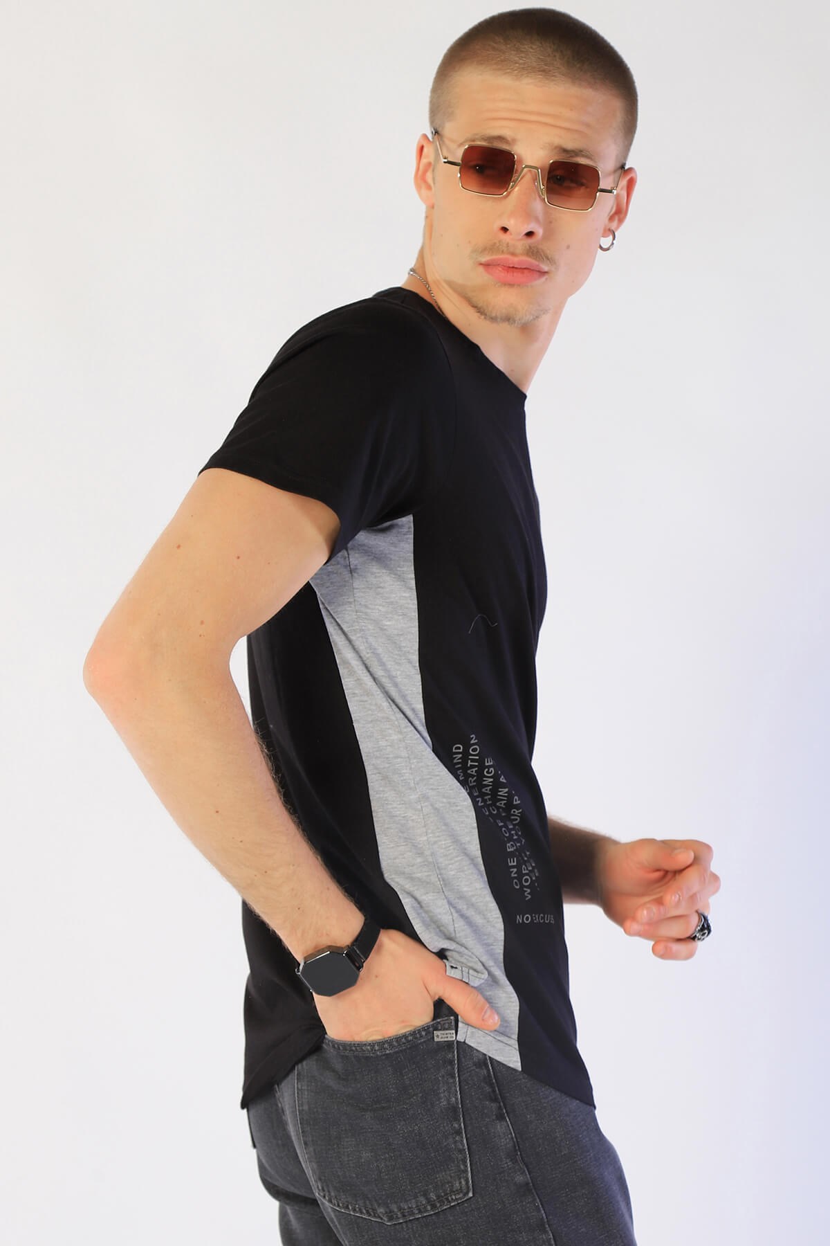 Erkek Slim Fit   Tshirt Ets 2051 SIYAHErkek Slim Fit   Tshirt Ets 2051 SIYAH
