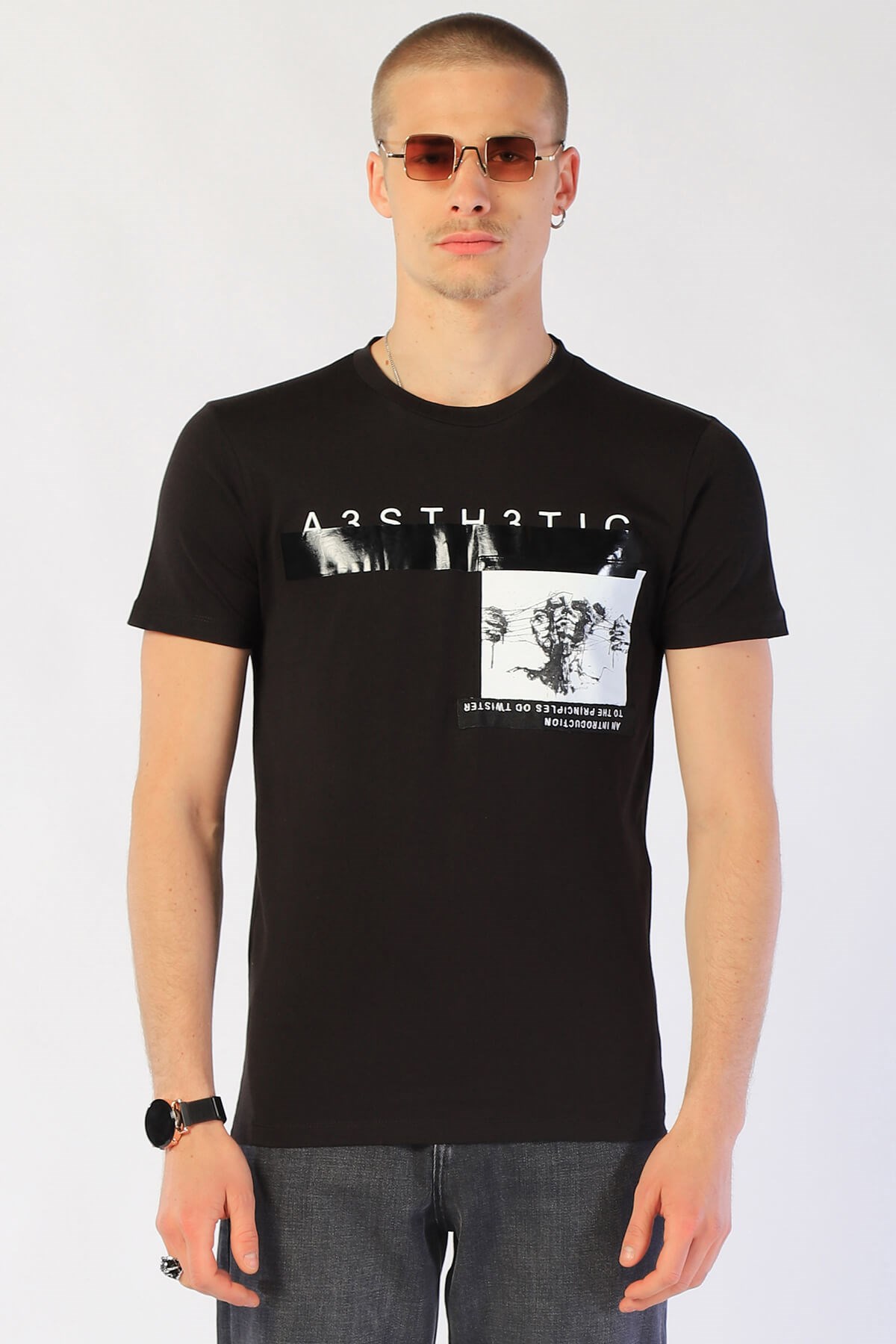 Erkek Slim Fit   Tshirt Ets 2056 SIYAHErkek Slim Fit   Tshirt Ets 2056 SIYAH