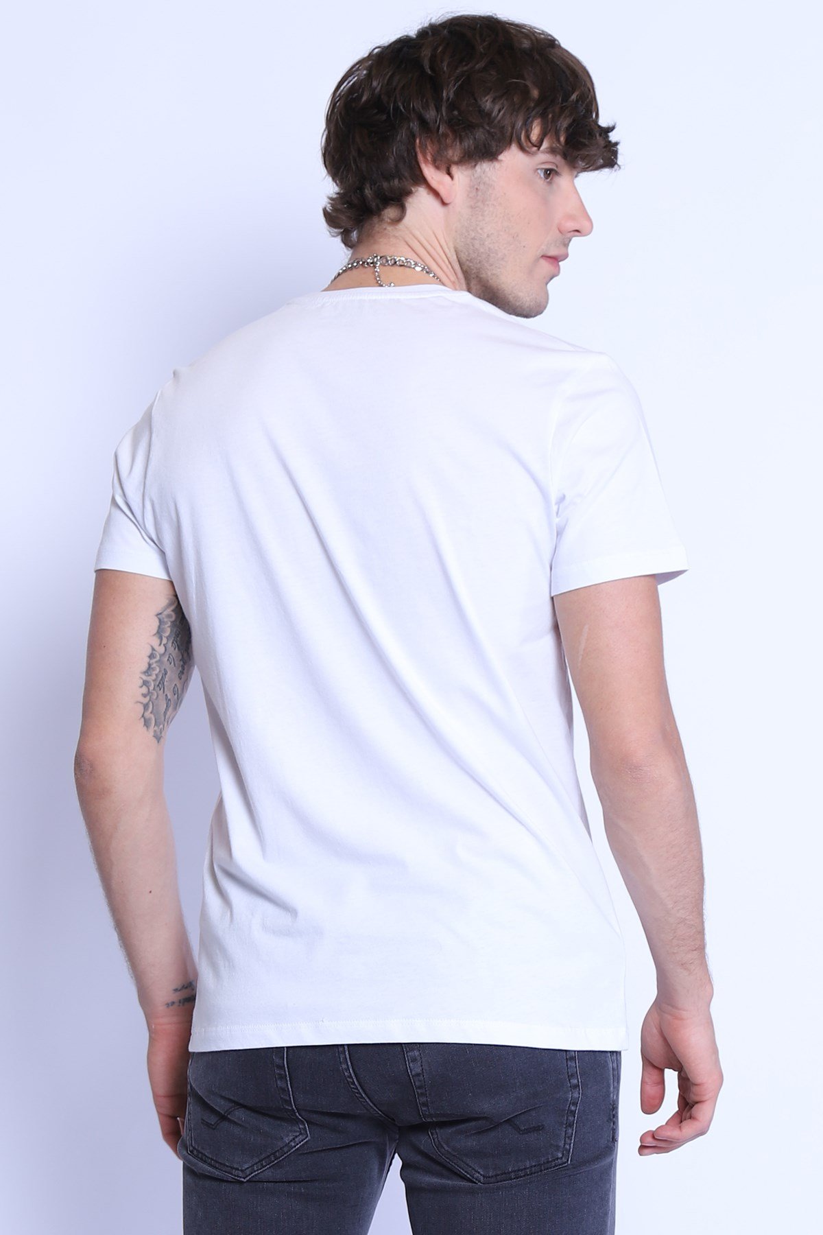 Erkek Slim Fit   Tshirt Ets 2110 BEYAZErkek Slim Fit   Tshirt Ets 2110 BEYAZ
