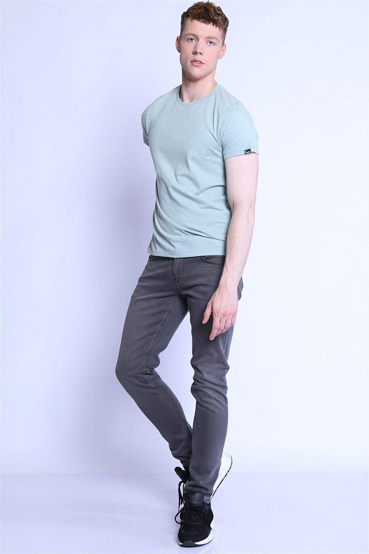 Erkek Slim Fit   Tshirt Ets 2130 MİNT MELANJErkek Slim Fit   Tshirt Ets 2130 MİNT MELANJ