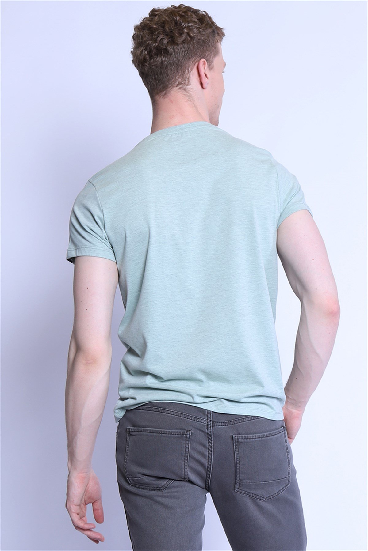 Erkek Slim Fit   Tshirt Ets 2130 MİNT MELANJErkek Slim Fit   Tshirt Ets 2130 MİNT MELANJ