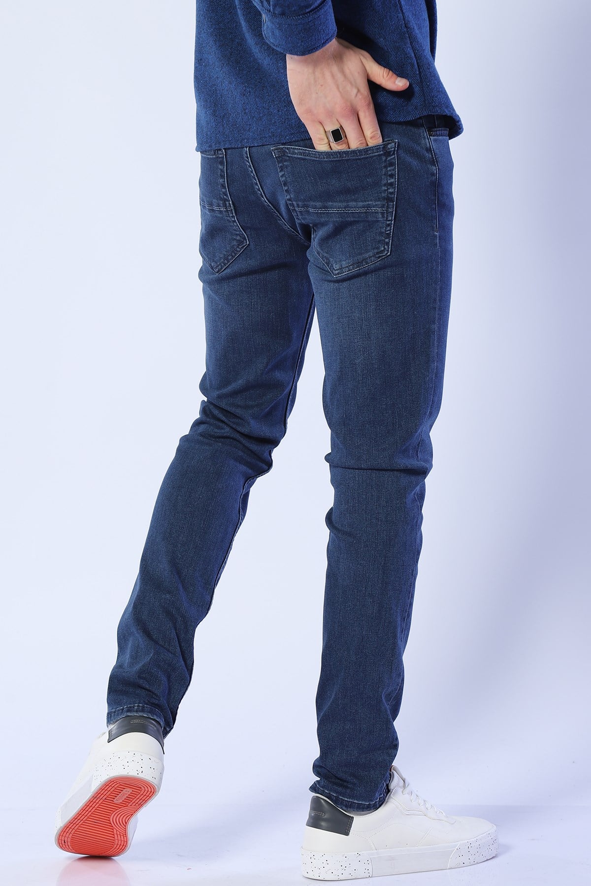 Erkek Süper Dar Fit  Normal Bel Pantolon Gana 617-04 ORTA MAVIErkek Süper Dar Fit  Normal Bel Pantolon Gana 617-04 ORTA MAVI