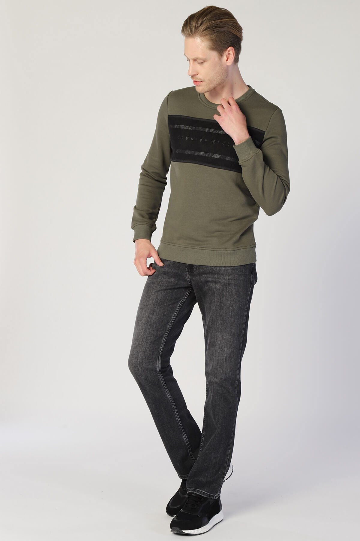 Erkek  Sweatshirt Esw 2031 (t) HAKİErkek  Sweatshirt Esw 2031 (t) HAKİ