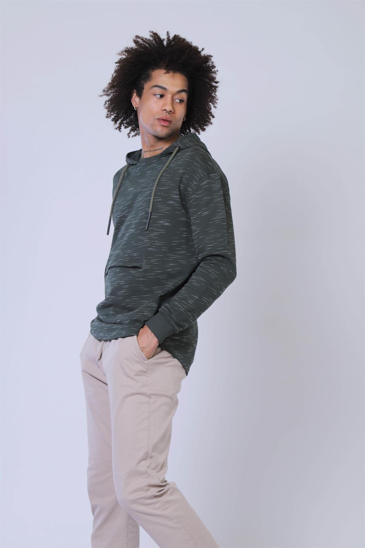 Erkek  Sweatshirt Esw 2049 (t) HAKİErkek  Sweatshirt Esw 2049 (t) HAKİ