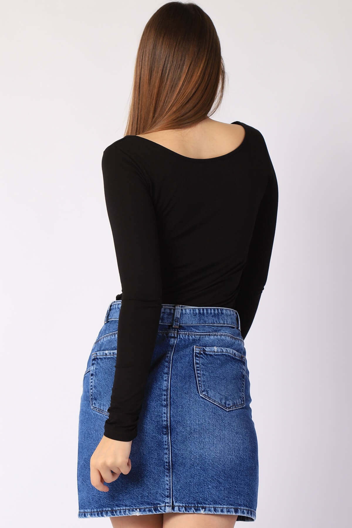 KADIN  Uzun Kollu Astarlı Tshirt 14623 SIYAHKADIN  Uzun Kollu Astarlı Tshirt 14623 SIYAH