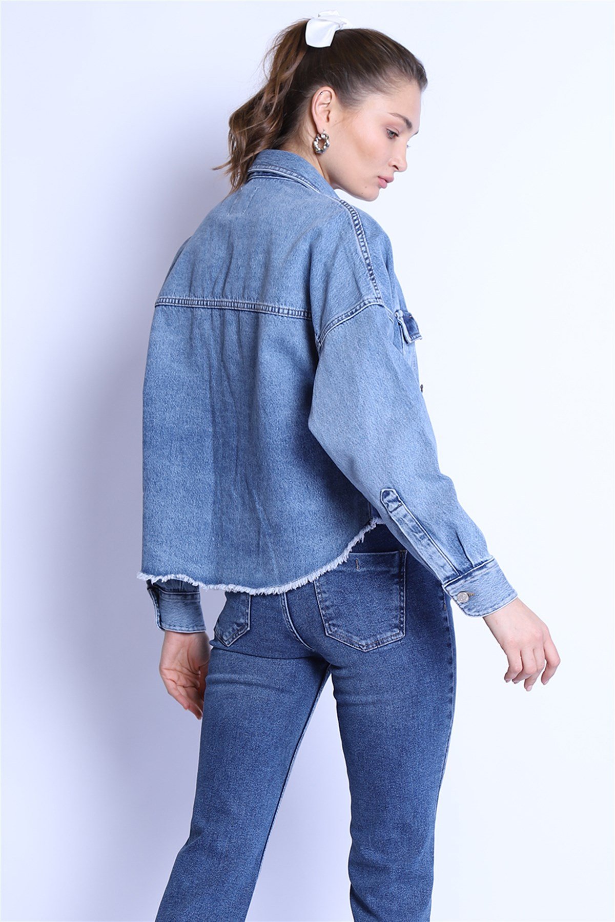 Kadın  Ceket Bm j62-01 BlueKadın  Ceket Bm j62-01 Blue