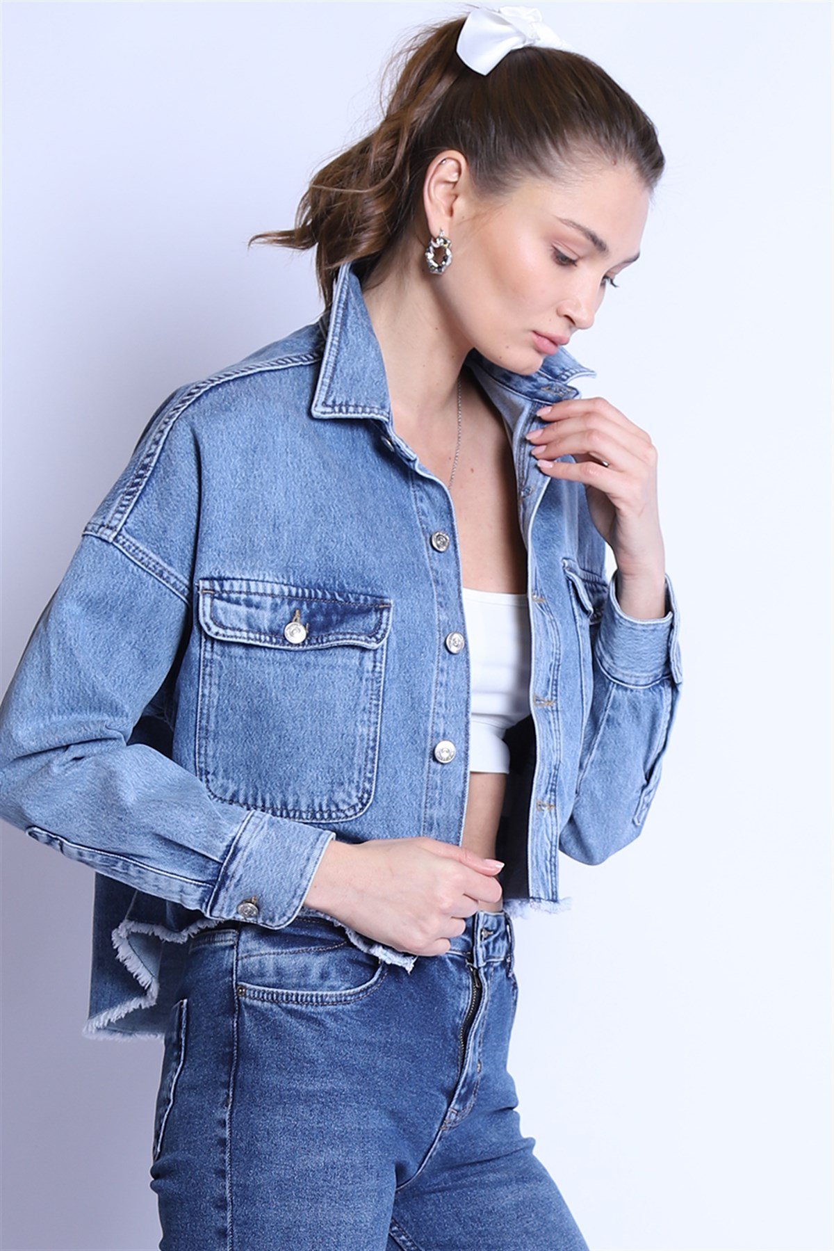 Kadın  Ceket Bm j62-01 BlueKadın  Ceket Bm j62-01 Blue