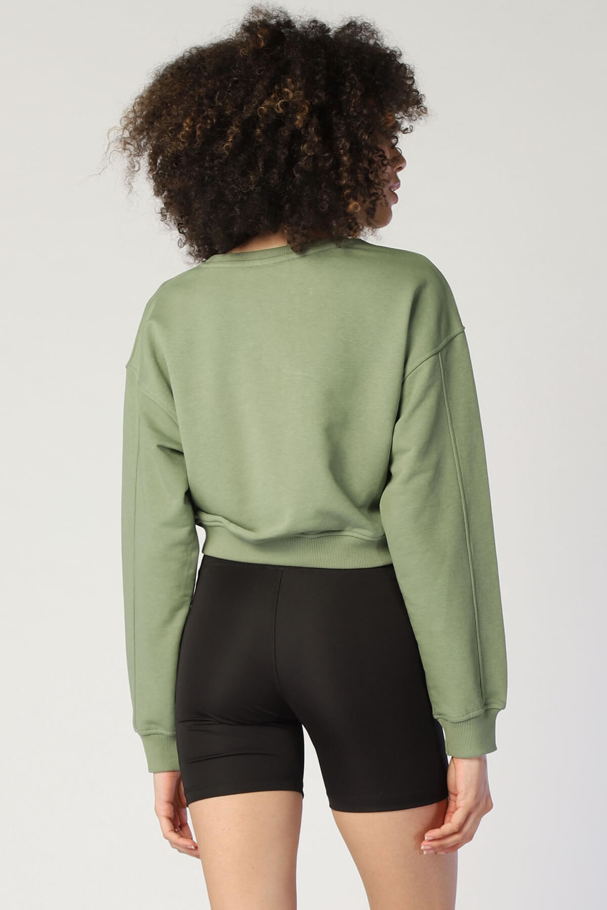 Kadın  Sweatshirt Bsw 1002 LIGHT GREENKadın  Sweatshirt Bsw 1002 LIGHT GREEN