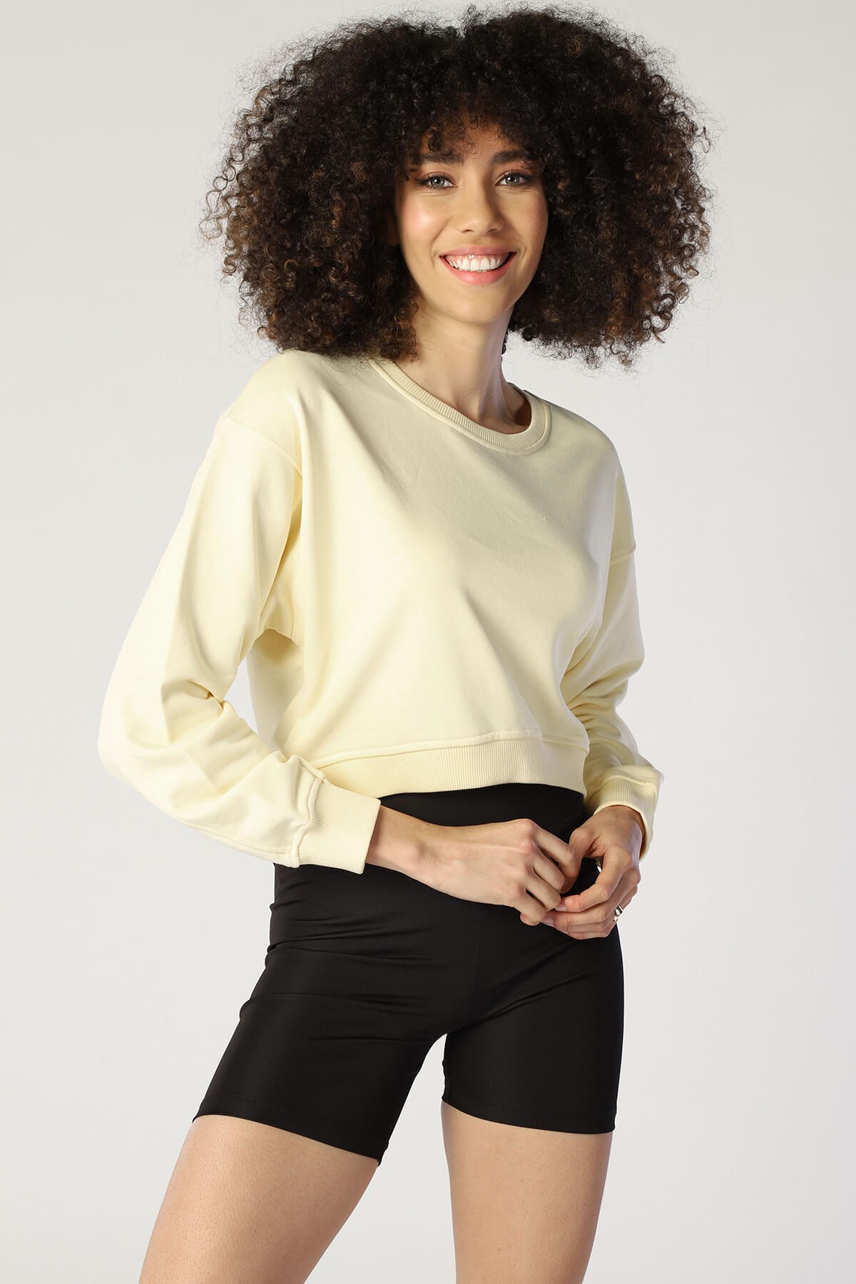 Kadın  Sweatshirt Bsw 1002 SARIKadın  Sweatshirt Bsw 1002 SARI