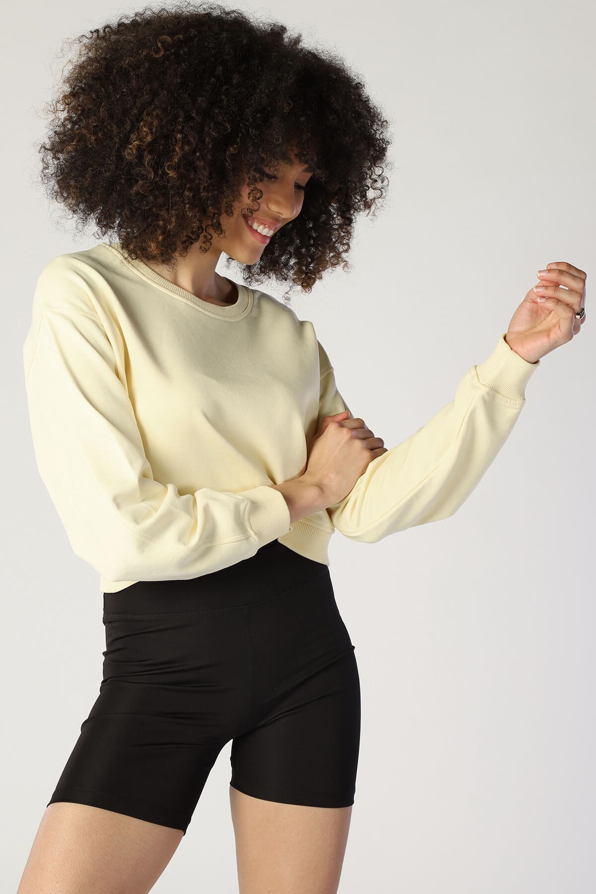 Kadın  Sweatshirt Bsw 1002 SARIKadın  Sweatshirt Bsw 1002 SARI