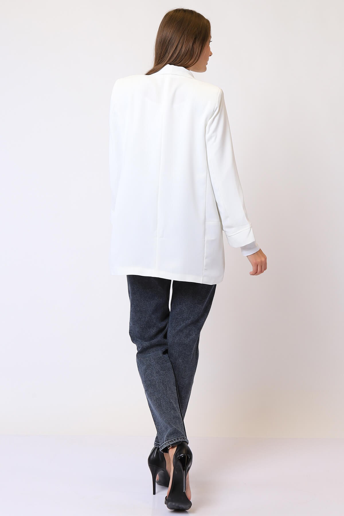 Twister Jeans kadın  bayan astarlı cepli ceket 19624 beyazTwister Jeans kadın  bayan astarlı cepli ceket 19624 beyaz