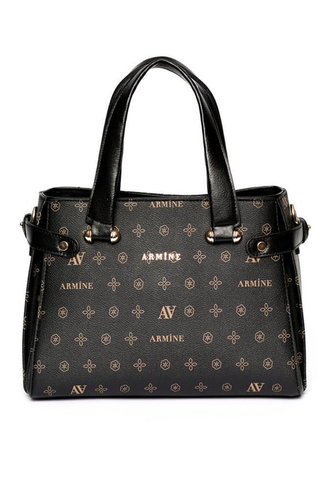 Armine 172  Siyah Baskılı Kadın Çanta
