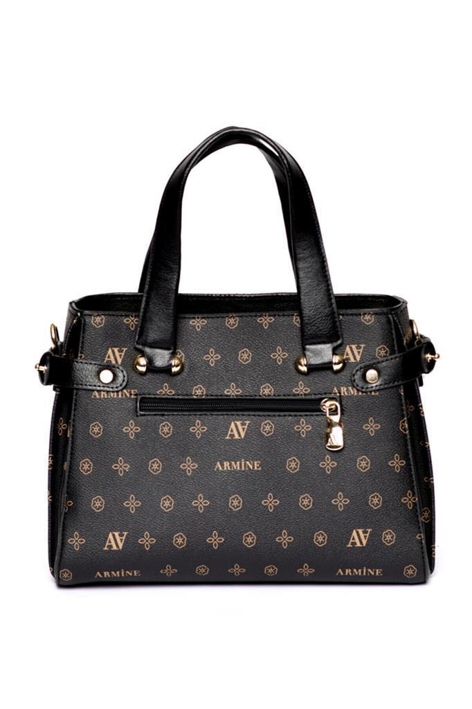 Armine 172  Siyah Baskılı Kadın Çanta