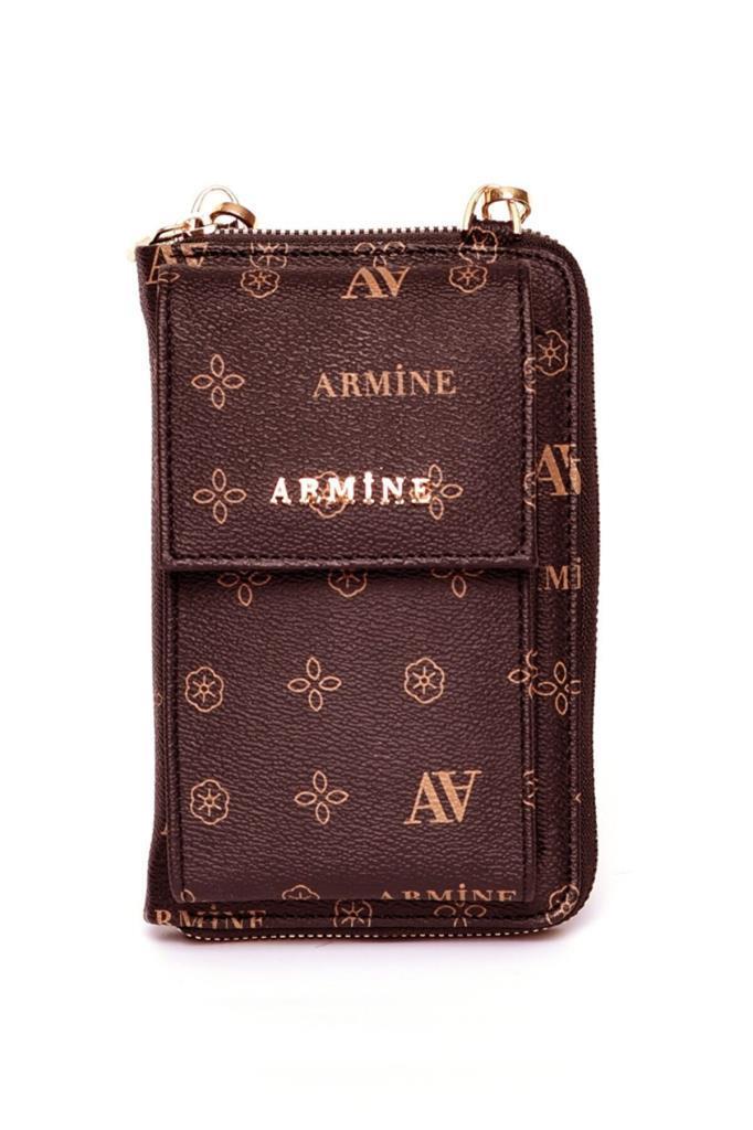 Armine 265 Cüzdan  Kahve Baskılı Kadın Cüzdan