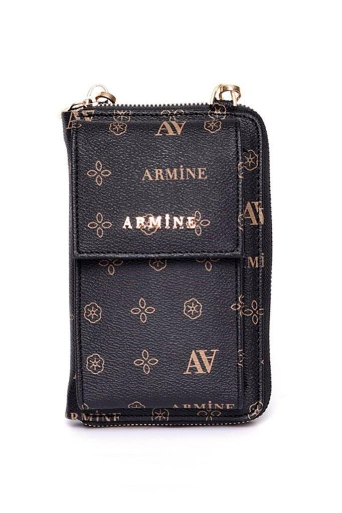 Armine 265 Cüzdan  Siyah Baskılı Kadın Cüzdan