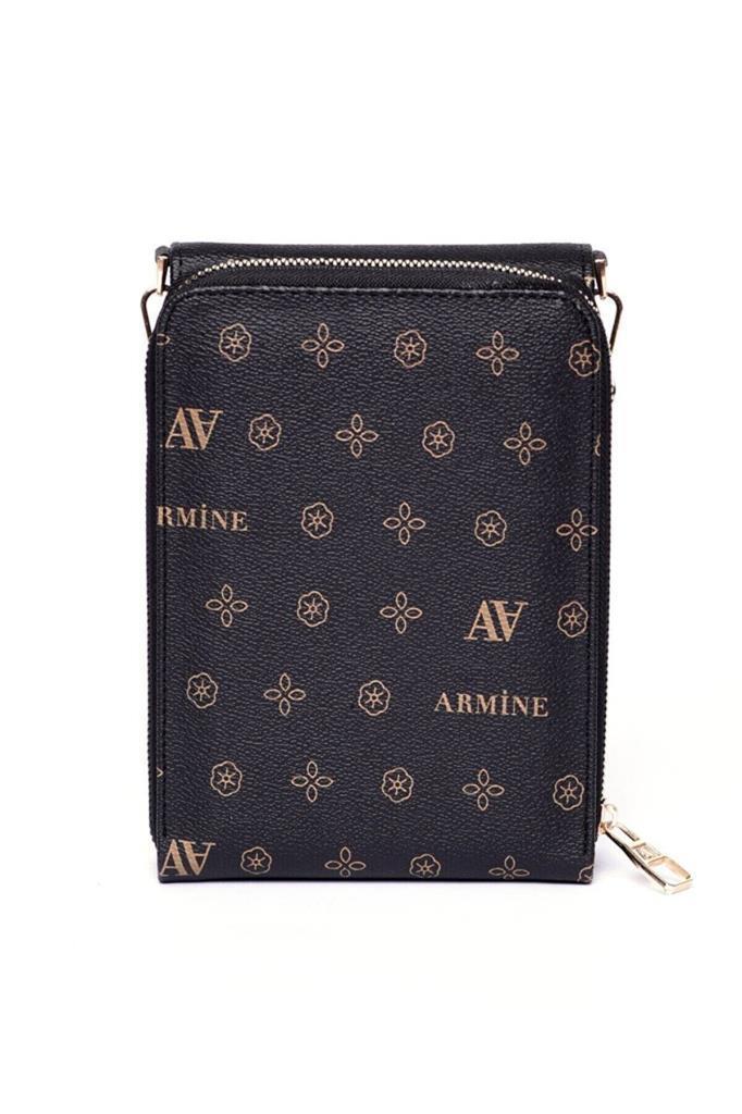 Armine 266  Siyah Baskılı Kadın Çanta