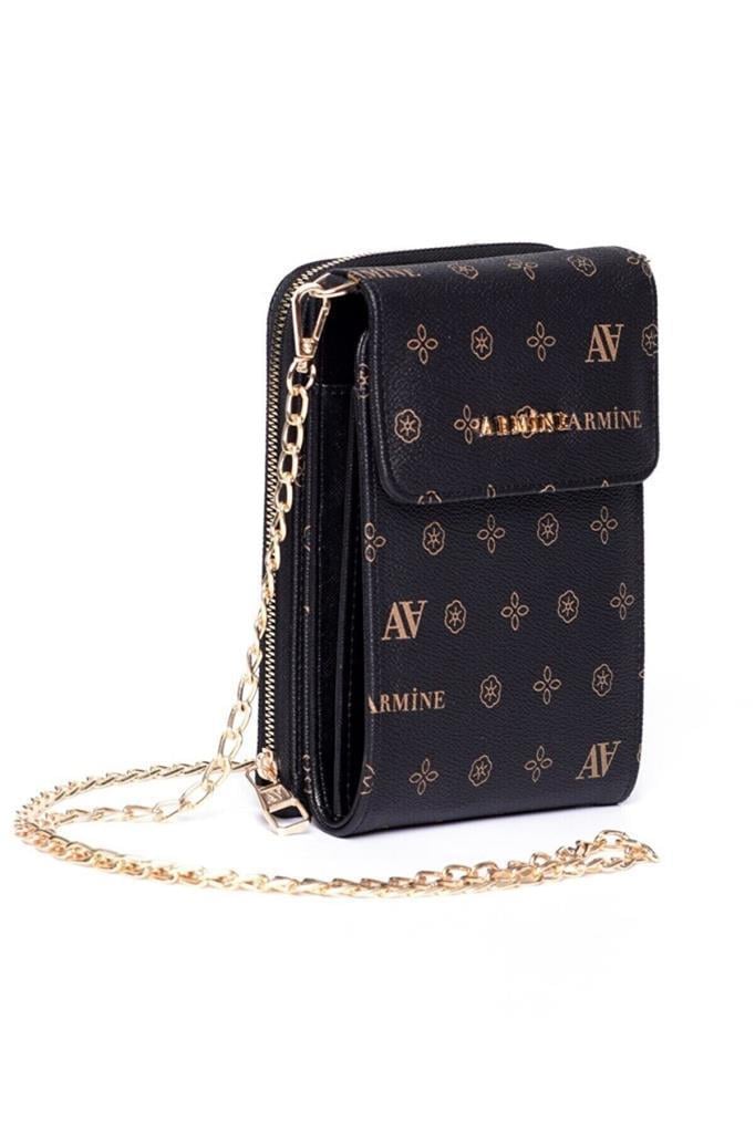 Armine 266  Siyah Baskılı Kadın Çanta