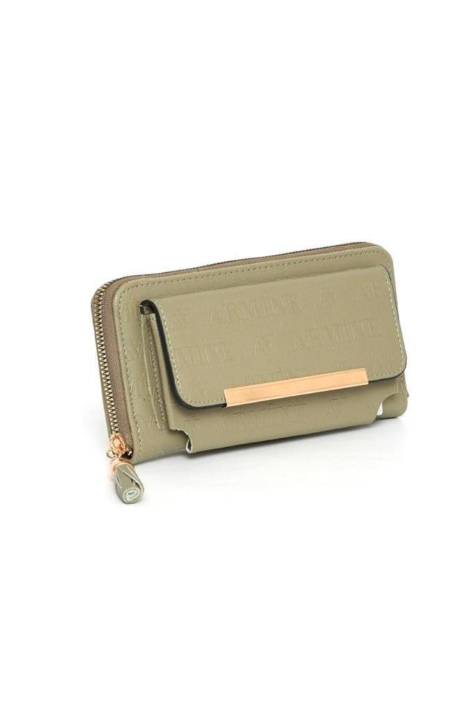 Armine C14  Haki Lazer Kadın Cüzdan