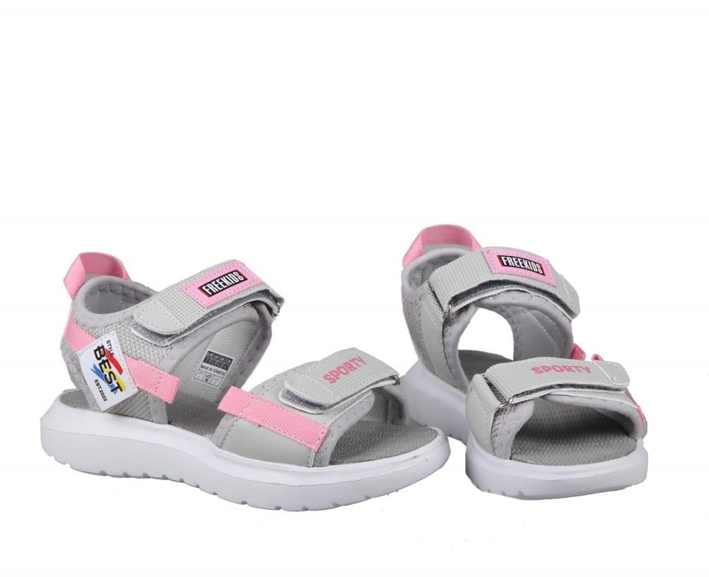 Bücür Ortopedi 300 Gri Pembe Çocuk Sandalet