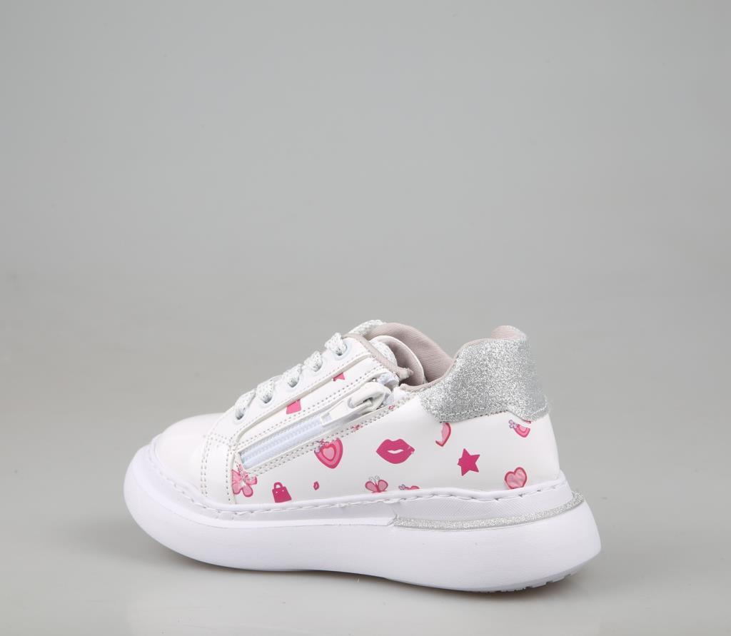 Bücür Ortopedi 506 Barbili Beyaz Çocuk Sneakers