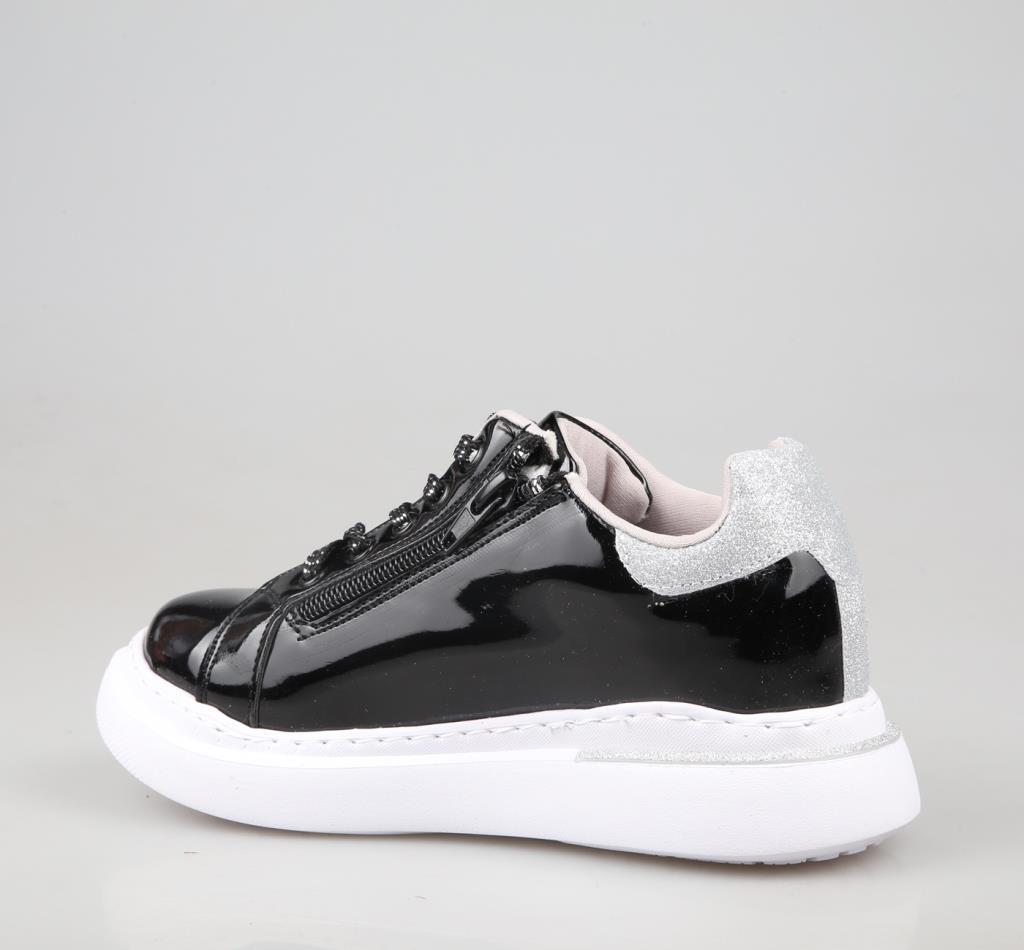 Bücür Ortopedi 506 Barbili Siyah Çocuk Sneakers