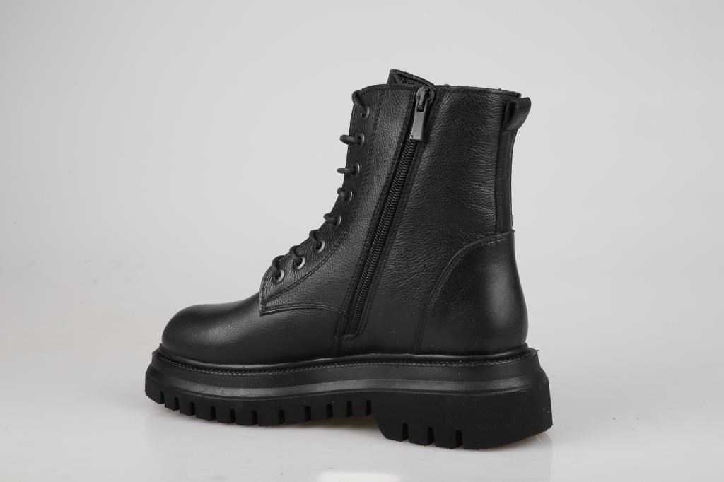 CASTLE BLACK 27400 Hakiki Deri Siyah Kadın Bot