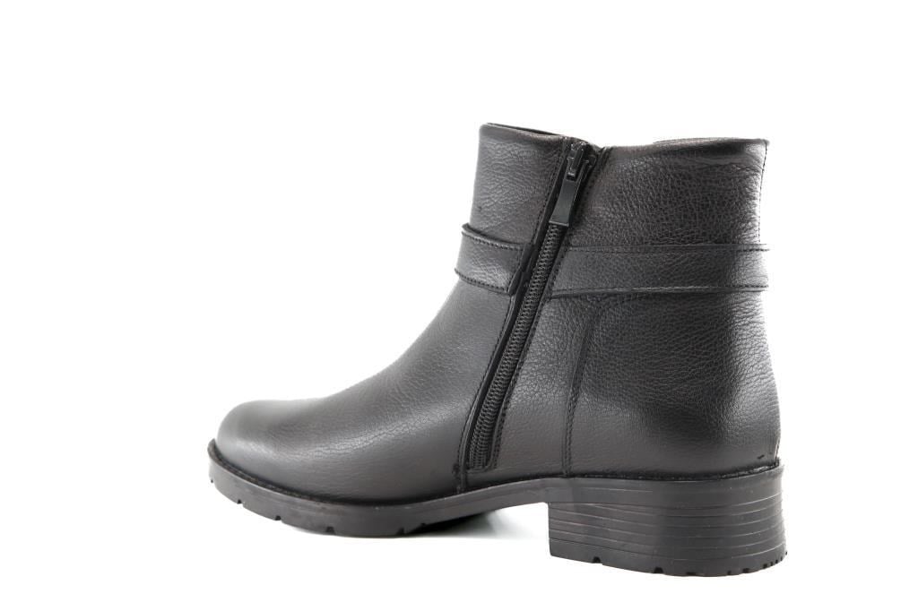 CASTLE BLACK 5966 Hakiki Deri Siyah Kadın Bot