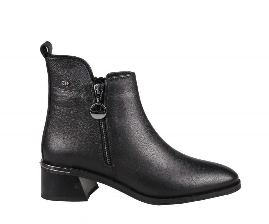 CASTLE BLACK 9780 Hakiki Deri Siyah Kadın Bot