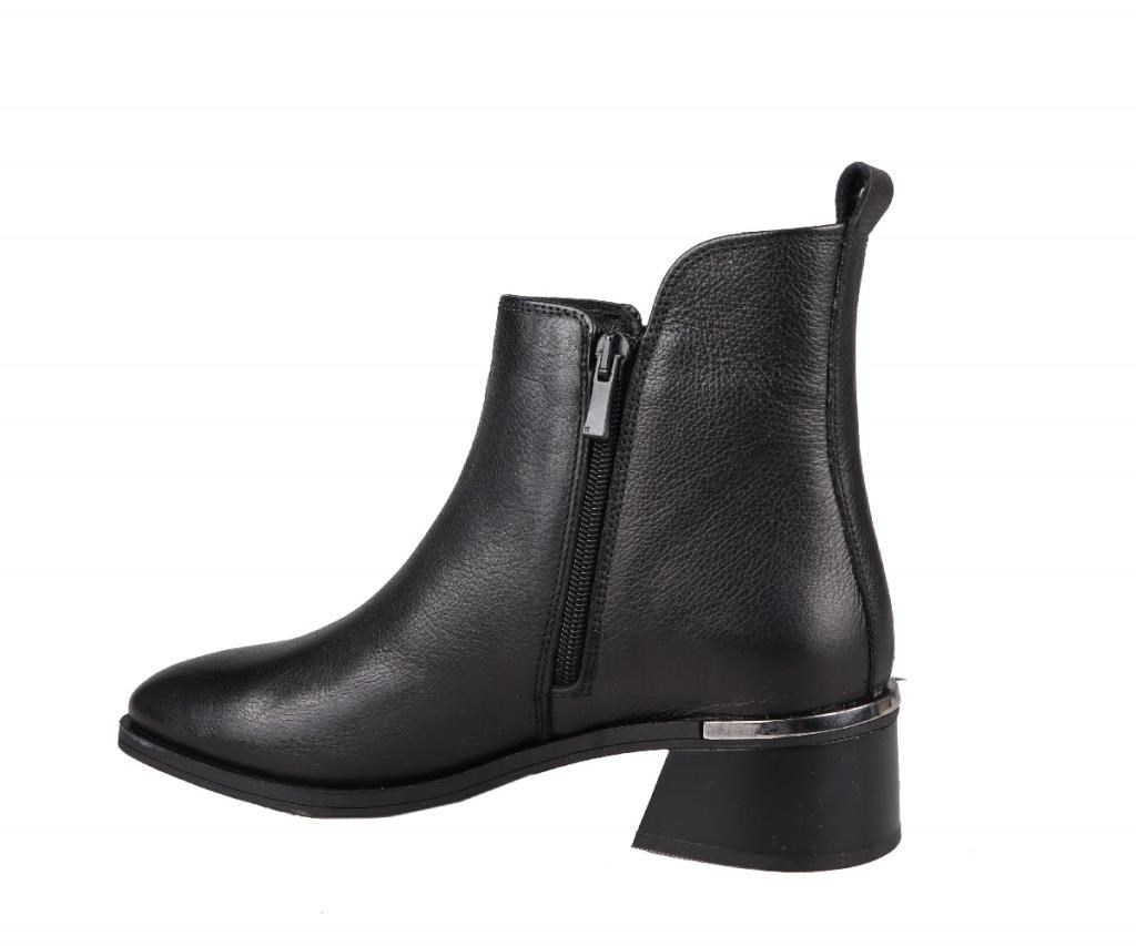 CASTLE BLACK 9780 Hakiki Deri Siyah Kadın Bot