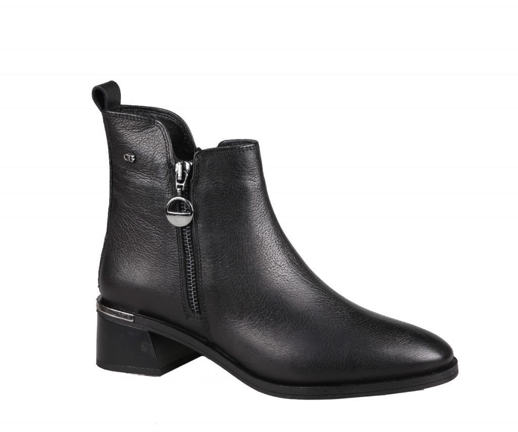 CASTLE BLACK 9780 Hakiki Deri Siyah Kadın Bot