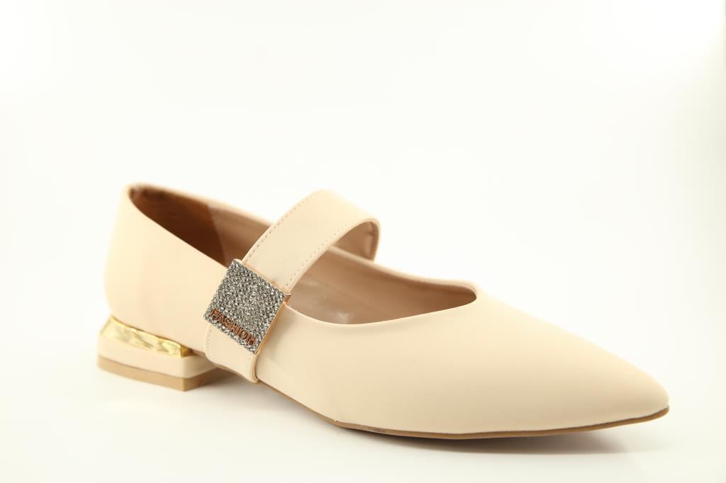 Feles 077-608-105 Krem Kadın Topuklu Ayakkabı